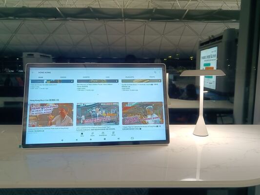 Display touch monitor mobile per riunioni video da 24,5 pollici, 8 GB di RAM, da tavolo e da pavimento