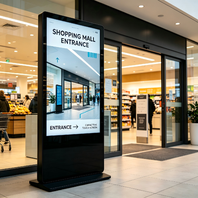 43/49/55/65/75 pollici Display commerciale a schermo tattile Chiosco pubblicitario Segnaletica digitale