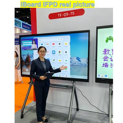 Popular Interactive Flat Panel 65 Inch 4k Resolution Smart Touch con Nuovo Sistema Android Equipaggiamento per riunioni in ufficio in classe