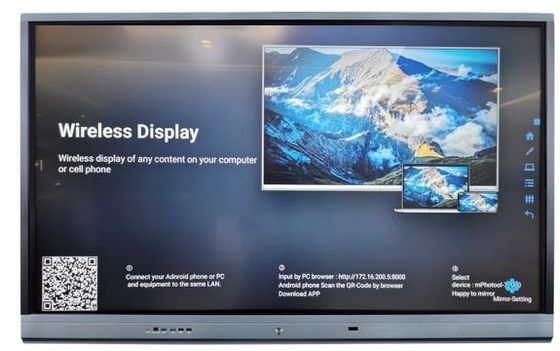 65" multi pannello di tocco astuto fissato al muro di scrittura di lavagna interattiva astuta di tecnologia