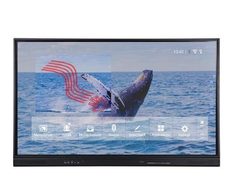 Touch screen LCD interattivo a 65 pollici 20 punti del dito di tocco della penna