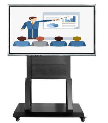 55 a 86 pollici Tavola bianca interattiva Home TV Meeting Online & Display Pavimento Altura regolabile Mobile Stand per la visualizzazione Meeting insegnamento e formazione