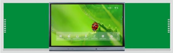 Tavola nera intelligente 75 86 pollici Display Multi Finger Interattivo Touch Bar laterale sinistra destra Tavola per studenti in classe