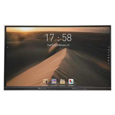 Schermo interattivo di vetro a 65 pollici di lavagna 4K DLED di IR temperato 4mm