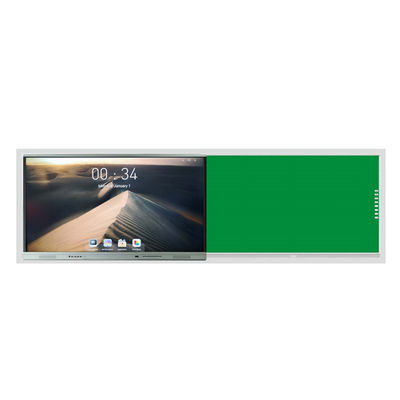 86" lavagna registrabile astuta intelligente di collegamento 350cd/m2 di 4000:1 LED Android 9,0 del bordo di verde della lavagna