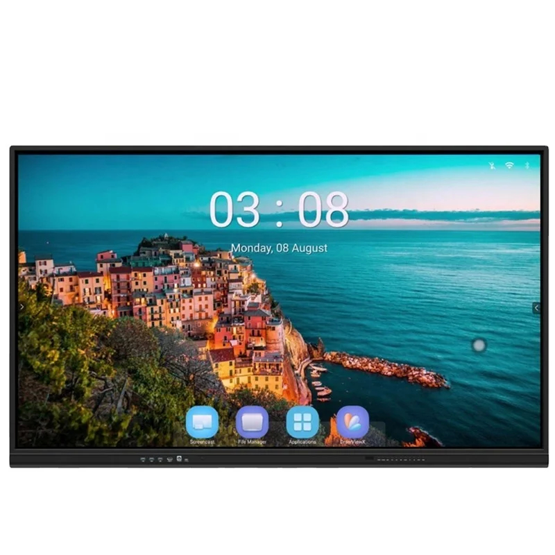 Interattiva 4K Ultra HD Smart Board con Wall Mount Speaker Camera Mic incorporato in All In One PC Board per l'educazione