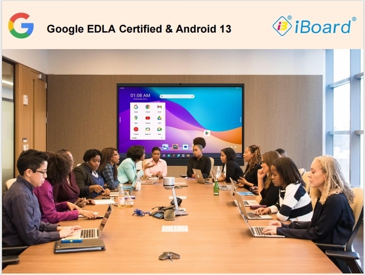 8 Core Google EDLA Certificato Android 13 Touch Screen Monitor Interattivo Display a pannello piatto Per l'istruzione e la conferenza