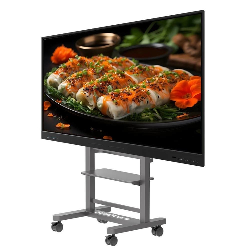 Iboard EDLA Google Certified 65 pollici 75 pollici Smart 20 Touch Monitor TV con USB VGA TYPE-C per riunioni a domicilio nelle aule scolastiche