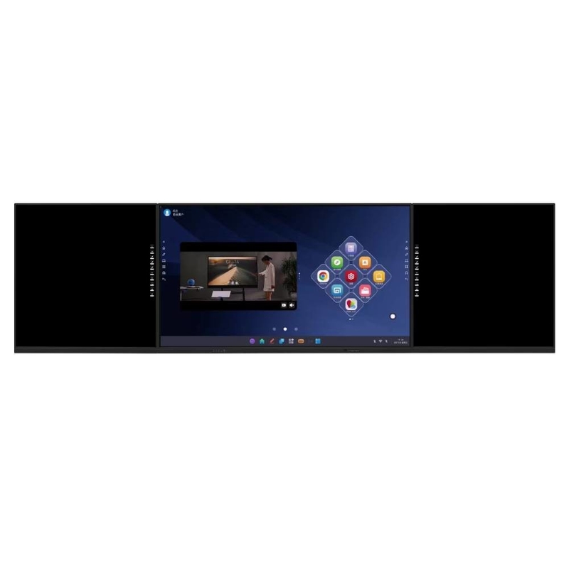 Intelligent Blackboard 86 98 Inch Android OPS Dual System 20 Touch Points Camera Mic Scanner WIFI BT Inbuilt Per ufficio di istruzione