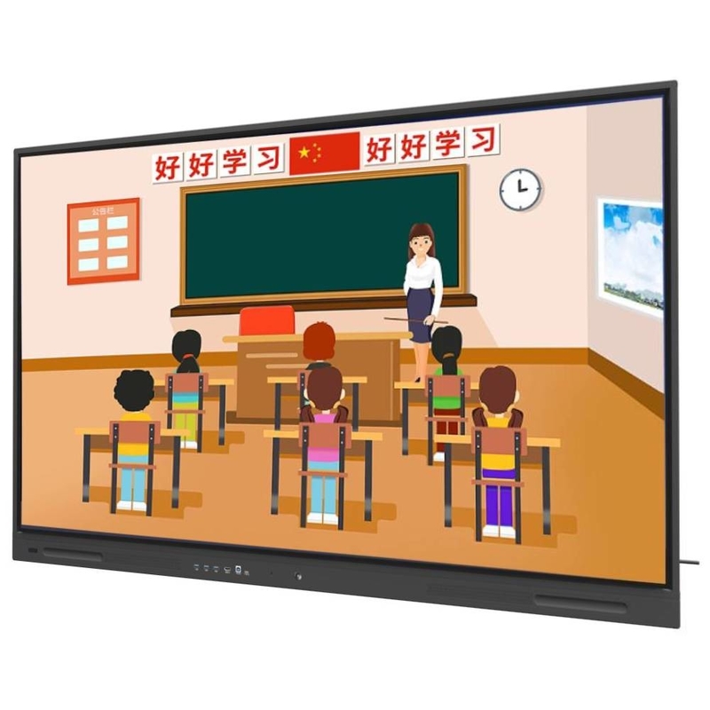Interactive Flat Panel 98 110 Inch Large TV Smart Touch Screen Android Pc Google Store Wifi Software didattico Strumenti Nuvole Risorse per ufficio scolastico
