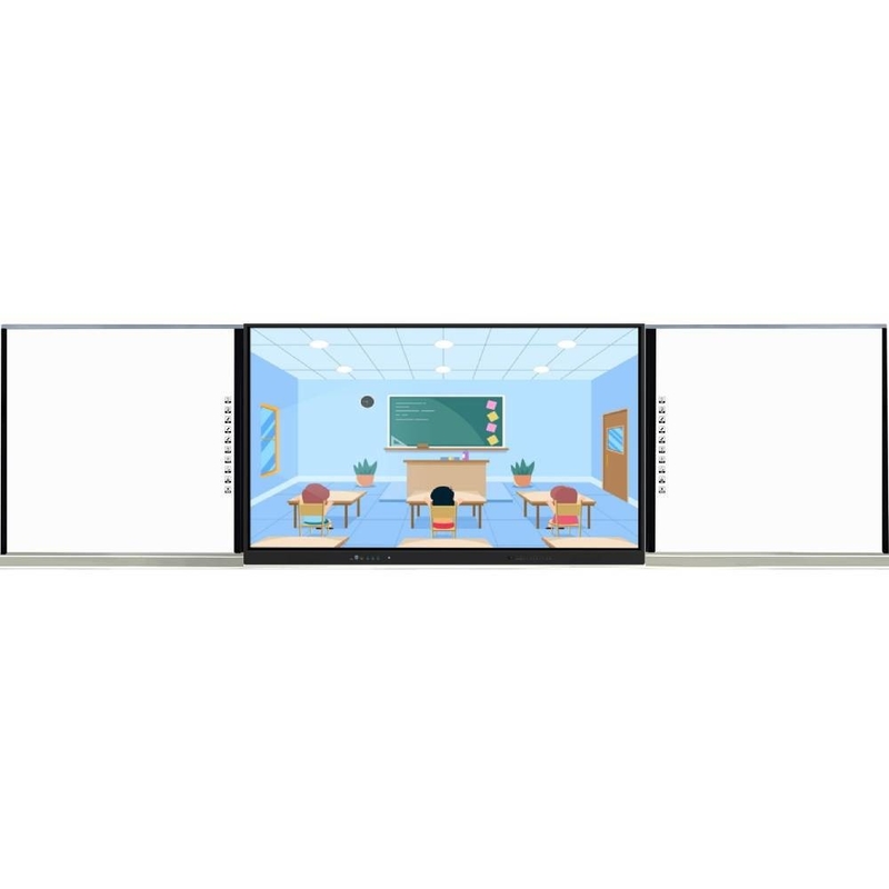 75 86 98 pollici ABA tipo intelligente smart touch panel con quadri laterali Android pc sistema microfono fotocamera tutto in uno per l'insegnamento zoom team di riunione con il software wifi