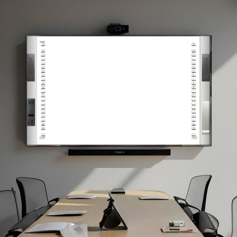 Cina Fabbrica diretta personalizzare tutto-in-uno Interattivo 20Touch Point IR Infrarosso Ceramica 96 pollici Smart Board altoparlante 16:10 Bar laterale Projector Board per la scuola universitaria con software didattico