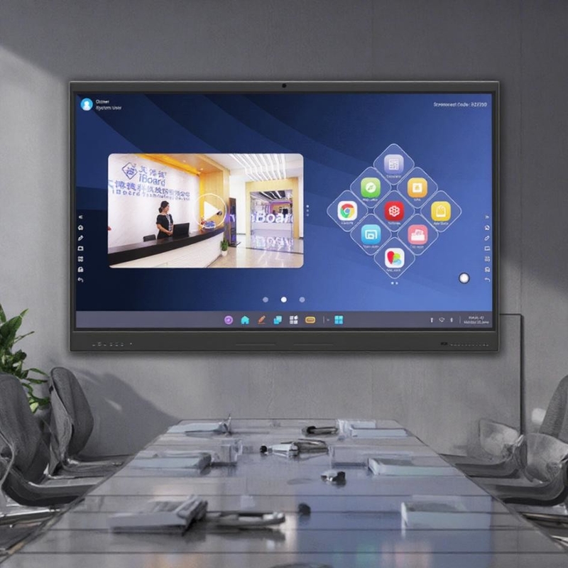 Iboard Factory Direct 75 Inch 4K Multi Touch Smart Screen Interattivo Display a pannello piatto Tavola bianca per riunioni e insegnamenti