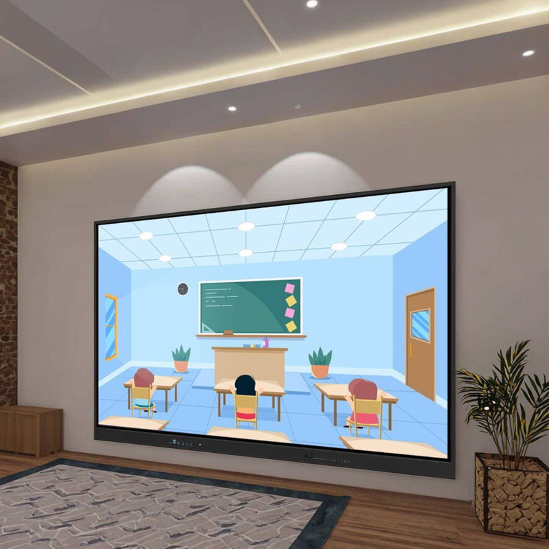 4K Android 14 Interactive Board 86 pollici Multimedia Smart Whiteboard Display touch screen elettronico per riunioni in classe