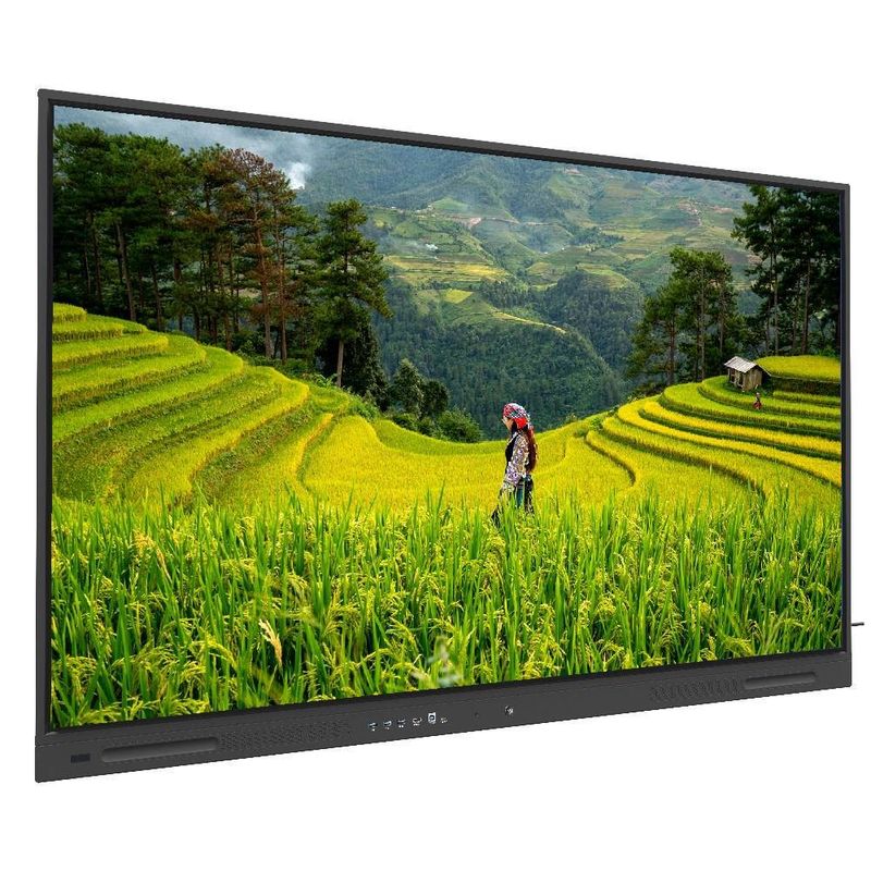 Interactive Flat Panel 75 Inch Android 14 OPS PC Wifi BT USB RJ45 Touch Software Smart Board per la formazione scolastica