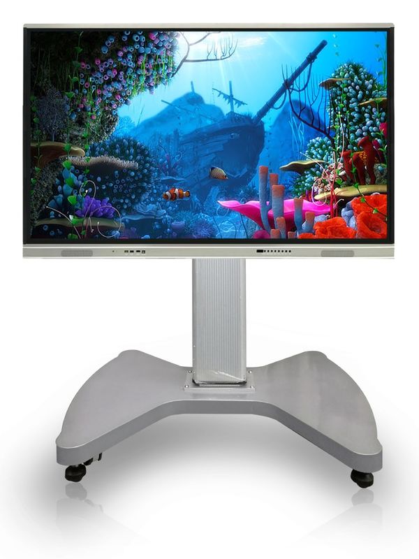 Monitor touch screen interattivo motorizzato regolabile in altezza con supporto mobile elettronico, lavagna interattiva, supporto flessibile di buona qualità
