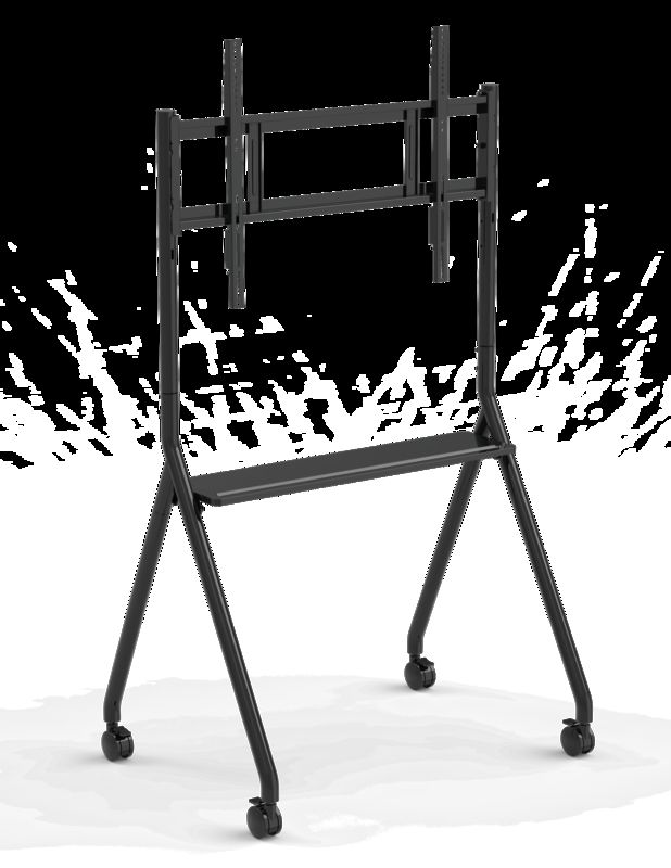 Nuovo arrivo Supporto per lavagna interattiva mobile da 42 a 75 pollici, supporto mobile per monitor TV sollevabile, portata massima 60 kg, ruote potenti, facile da spostare per supporto mobile per lavagna interattiva