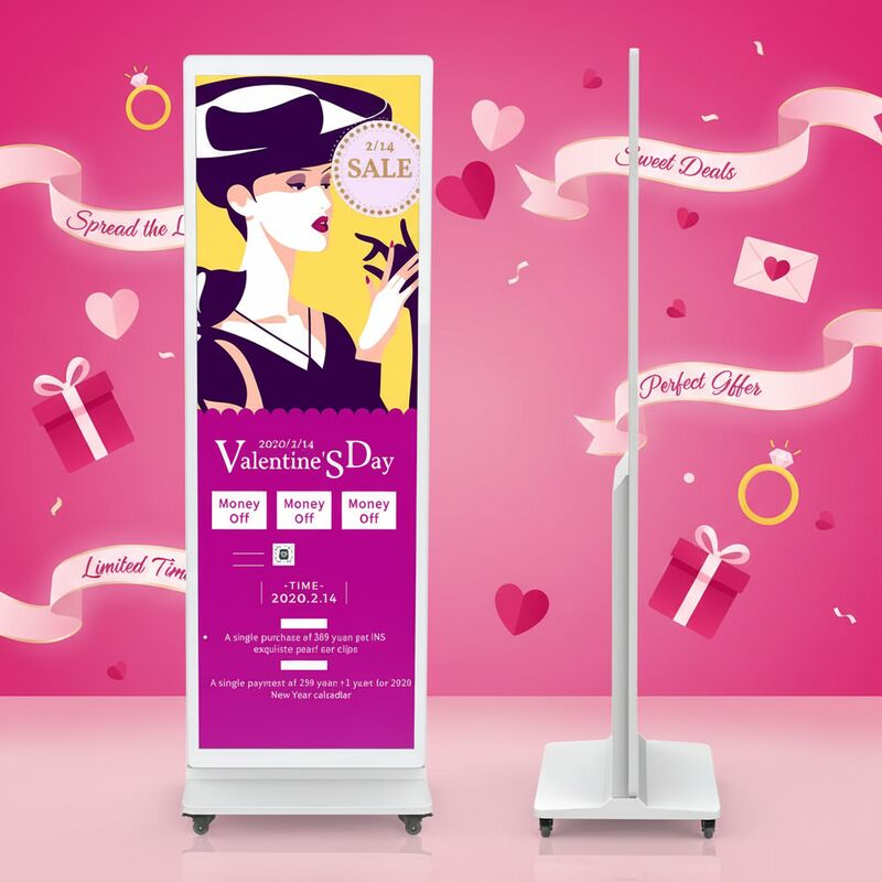 iBoard 43 pollici Stand di pavimento Verticale LCD touch screen Indoor Smart Advertising Screen Display Digital Signage Advertising Player