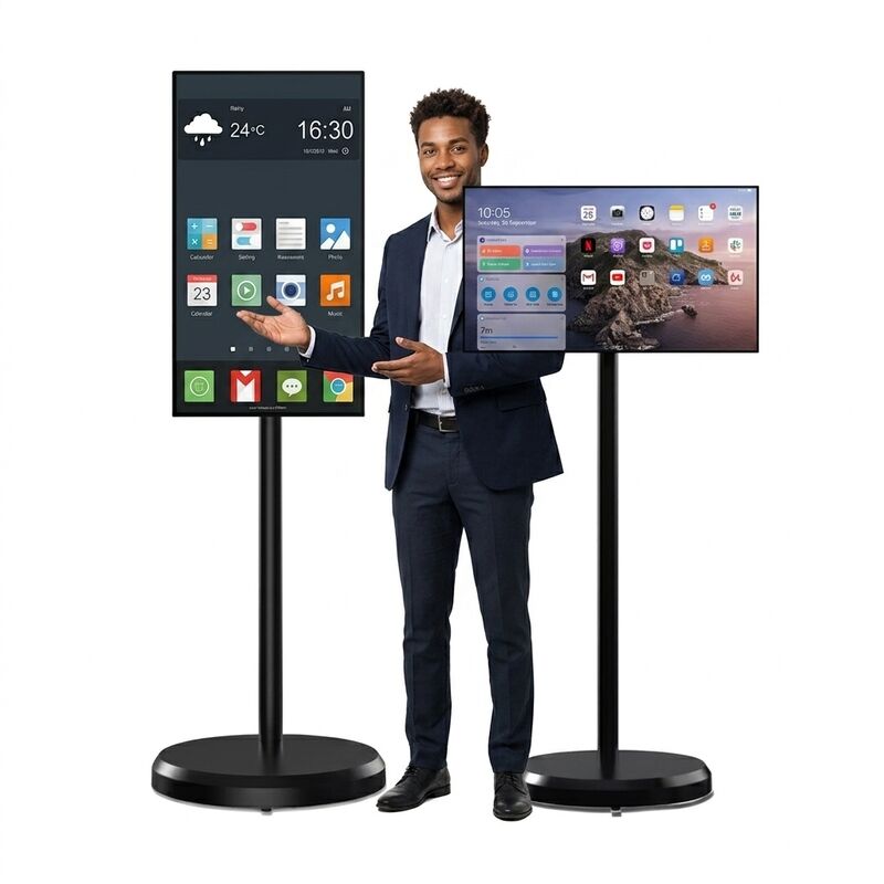 Chiosco portatile touch screen Android da 32 pollici con schermo capacitivo multi-touch per segnaletica digitale interattiva