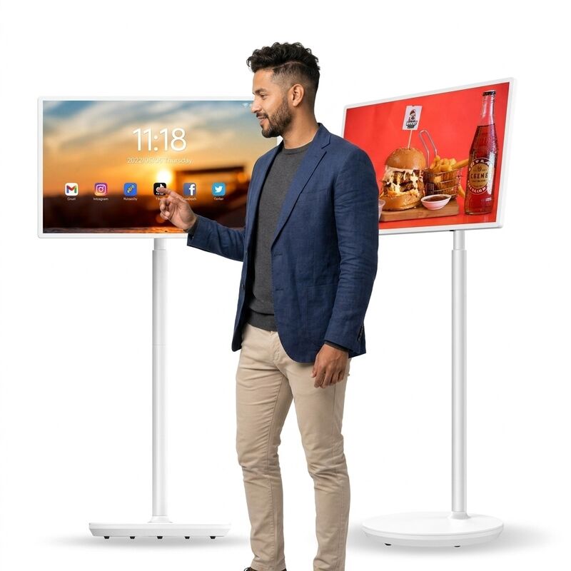Lo schermo touch Incell portatile da 32 pollici ruota la TV online intelligente WiFi USB per lavorare, studiare, giocare