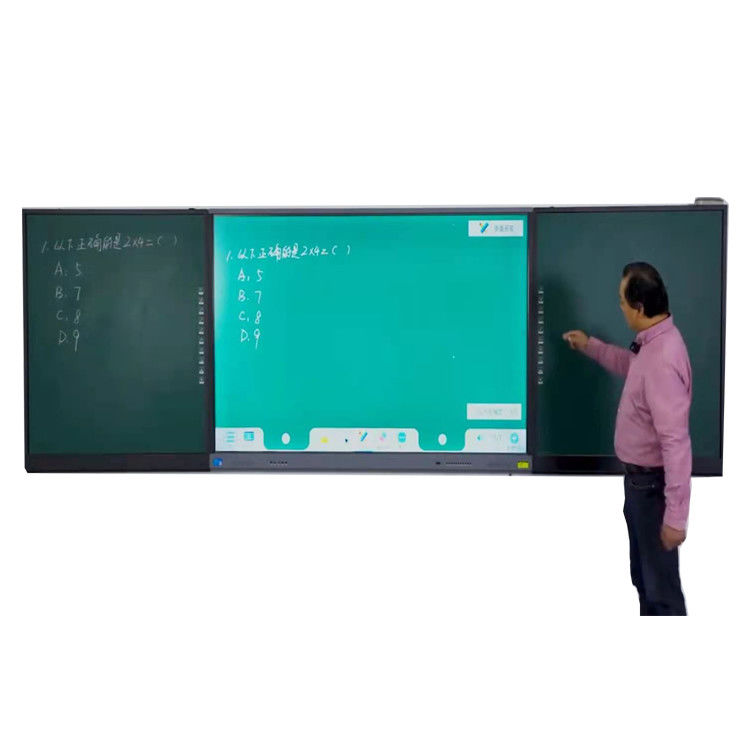 Tavola nera intelligente 75 86 pollici Display Multi Finger Interattivo Touch Bar laterale sinistra destra Tavola per studenti in classe