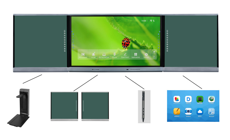 75 pollici attrezzature didattiche touch screen migliore smart board interconnesso lcd smart blackboard