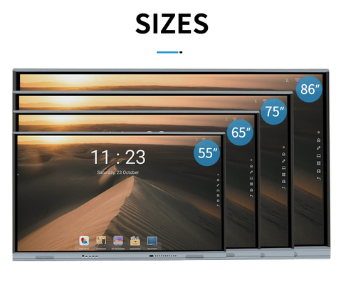Multi monitor dello schermo di tocco LED dello schermo piatto 4K Android 11 LCD interattivi con la scanalatura di OPS per istruzione