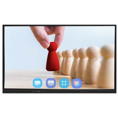Android 13 IR Interactive Whiteboard Finger Touch 65 75 86 Inch 4K Smart Panel Display con wifi RJ45 condivisione wireless da pad / telefono / laptop per riunioni di ufficio scolastico