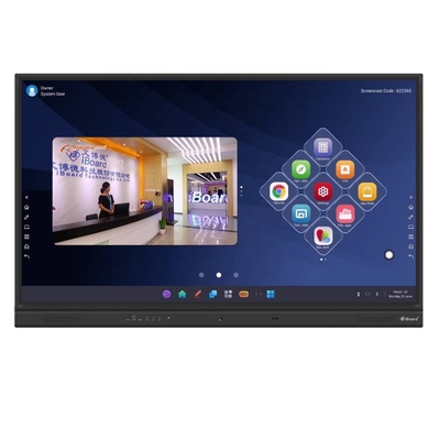 Display interattivo a schermo piatto da 98 pollici Smart Board per ufficio scolastico