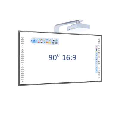 90 pollici Interattivo Whiteboard Infrarosso Tocco Acciaio nano Superficie Alluminio Legata Cornice