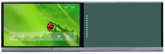 Tavola nera intelligente 75-98 pollici Smart TV Monitor Tavola bianca pannello piatto con HDMI e USB per l'apprendimento universitario