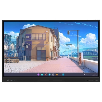 500cd/m2 Luminosità LCD Smart Board con Android OS 14 e O Grigio Nero Color del telaio