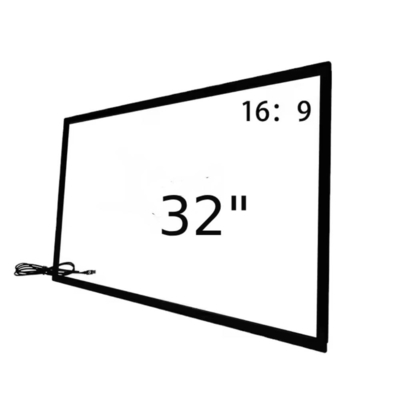 Cornice IR aperta 19 32 55 65 pollici cornice touch opzionale con vetro temperato e cavo di connessione USB per chiosco totem segnaletica applicazione monitor TV