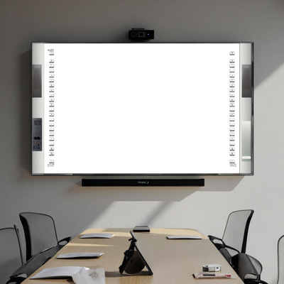 Cina Fabbrica diretta personalizzare tutto-in-uno Interattivo 20Touch Point IR Infrarosso Ceramica 96 pollici Smart Board altoparlante 16:10 Bar laterale Projector Board per la scuola universitaria con software didattico