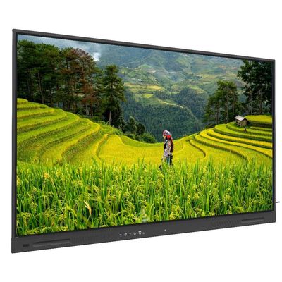 Interactive Flat Panel 75 Inch Android 14 OPS PC Wifi BT USB RJ45 Touch Software Smart Board for School Education Training Meeting