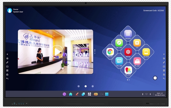 IBoard Hot Sale prodotto 86 pollici Interattivo Pannello Piatto Tavolo Bianco Touch Screen Display Digitali Tavolo Bianco Intelligente Per Riunioni Conferenza Aula