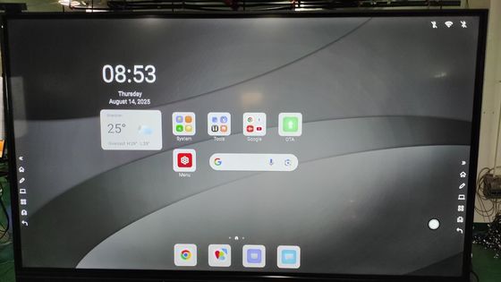 Monitor touch screen interattivo con tecnologia a infrarossi per outlet di fabbrica, lavagna interattiva TV touch screen, Android 13 14 integrato a scelta per attrezzature scolastiche.