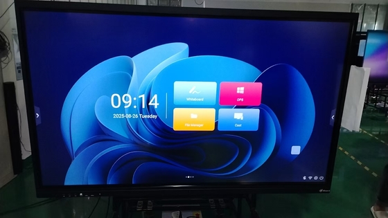 19 anni di fabbrica all'ingrosso infrarossi touch 20 punti di contatto monitor touch screen interattivo basso consumo energetico 178° angolo di visione Android integrato 14 lavagna interattiva attrezzatura scolastica