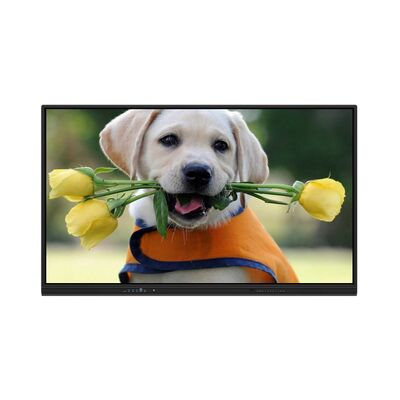Pannello interattivo 4K da 55-98 pollici con multi-touch e doppio sistema per didattica e riunioni