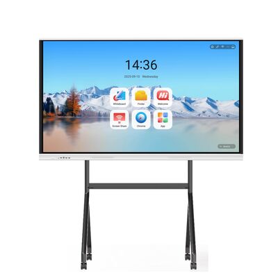 Lavagna interattiva da 75 pollici con risoluzione 4K e schermo multi-touch a 20 punti per istruzione e riunioni