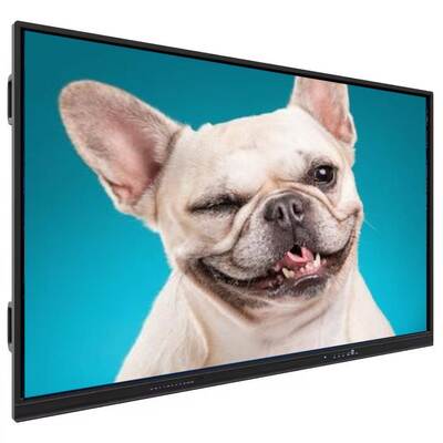 Pannello piatto interattivo con tasti di scelta rapida su due lati, supporto sensore di luce e temperatura di esercizio 0℃~50℃ per riunioni aziendali