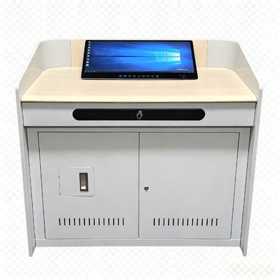 23.8 pollici Digital Podium Touch Table Desk Cabinet per riunioni di ufficio in aula