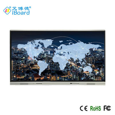 Lavagna interattiva a 75 pollici 1651x929mm, Android8.0 del touch screen, nero e d'argento