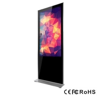 Display di segnaletica digitale in piedi da 65 pollici con angolo di visione di 178 gradi e approvazione FCC